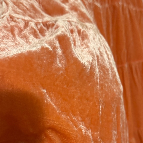 Anthropologie Maeve Creamsicle Velvet Babydoll Dress - Picture 5 of 10